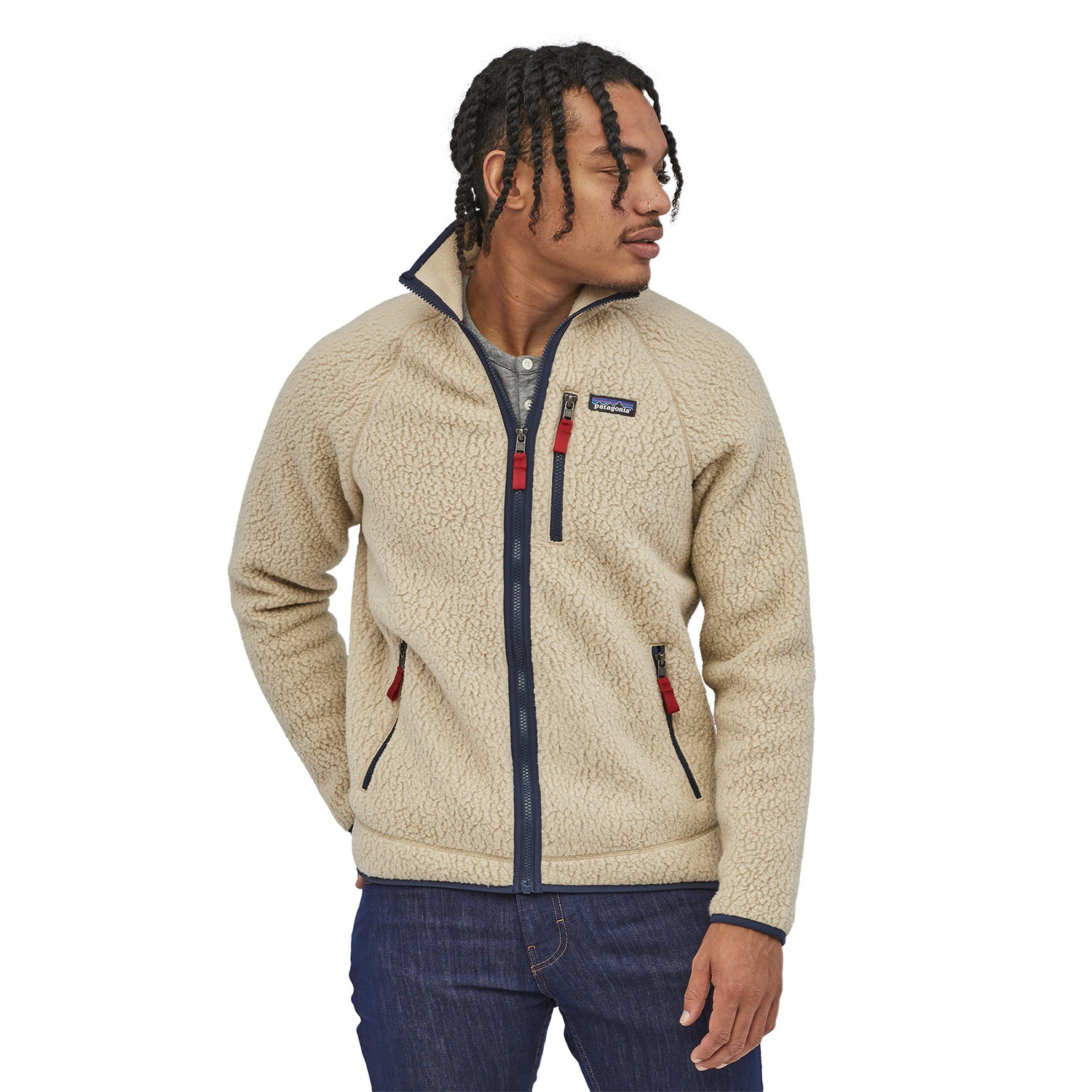 Men's Retro Pile Fleece Jacket EL CAP KHAKI / M
