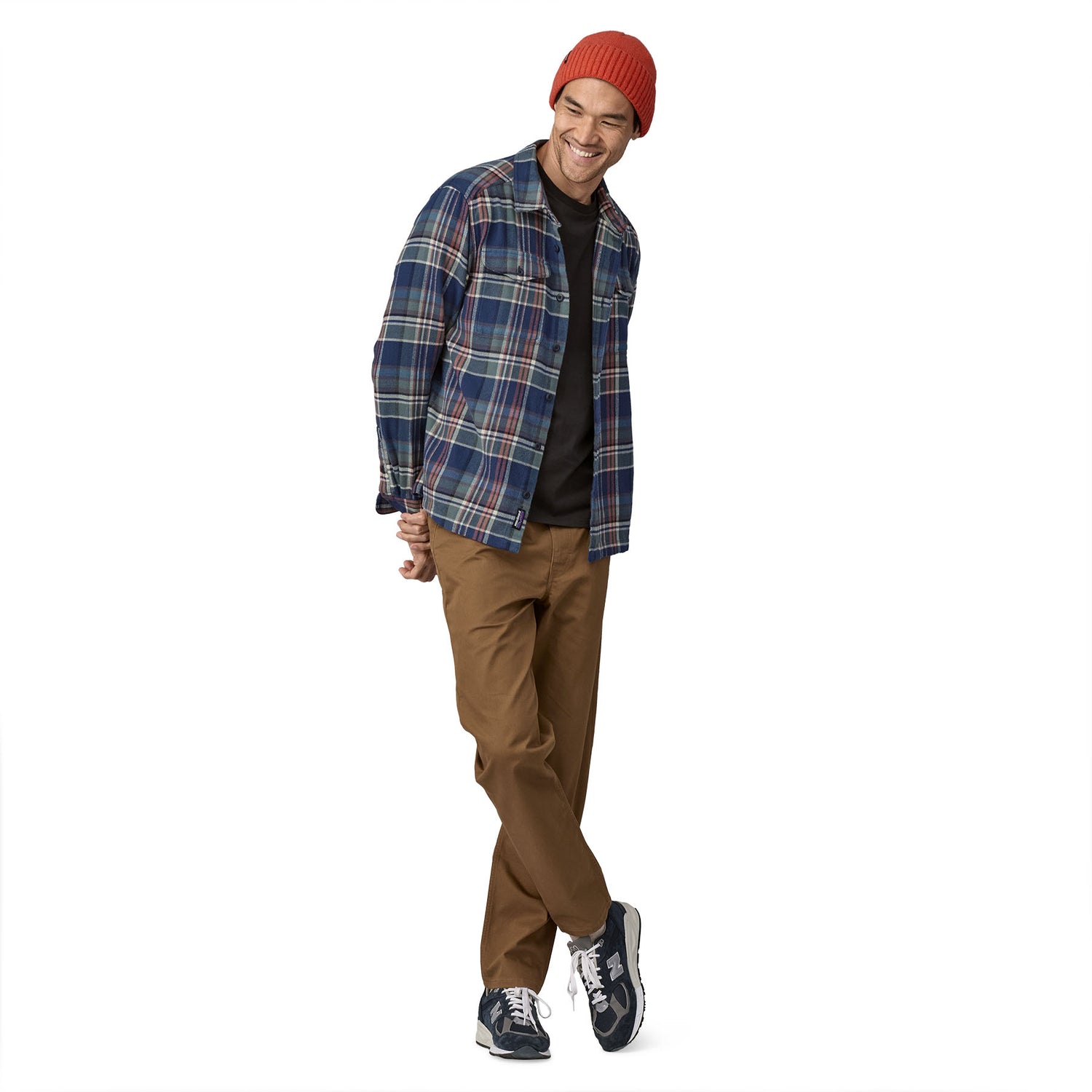 Men's Fjord Flannel Shirt ADVENTURER: NEW NAVY / S