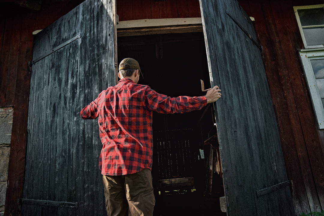 Scandinavian L/S Skjorta RED CHECK / XL
