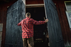 Scandinavian L/S Skjorta RED CHECK / XL