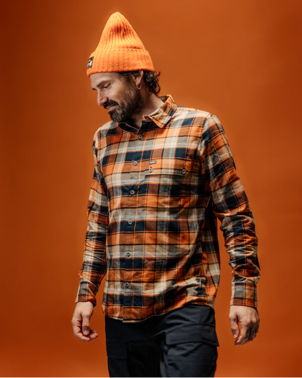 Järpen Plaid Flannel Shirt BRICK / M