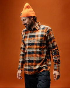 Järpen Plaid Flannel Shirt BRICK / M