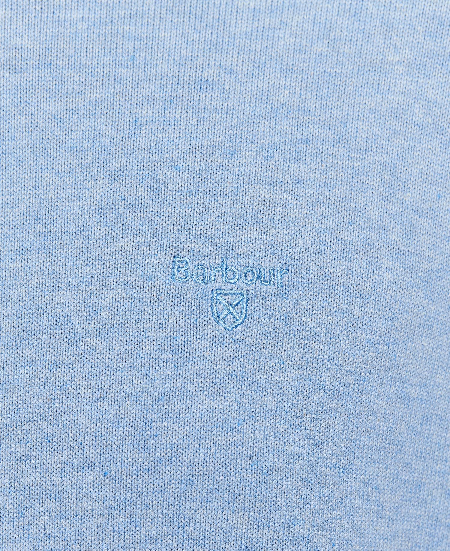Pima Cotton Crew Neck Jumper Men DK CHAMBRAY / S