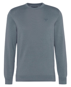 Pima Cotton Crew Neck Jumper Men VINTAGE TEAL / M