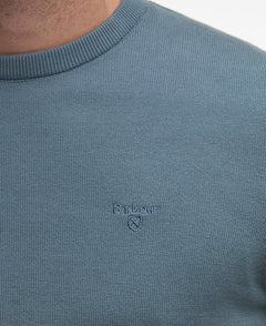 Pima Cotton Crew Neck Jumper Men VINTAGE TEAL / M