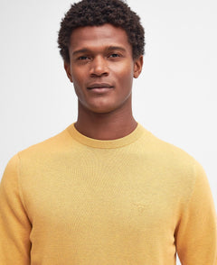 Pima Cotton Crew Neck Jumper Men HONEY GOLD / M