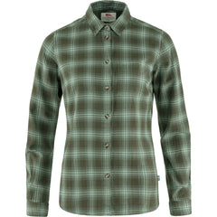 Övik Flannel Shirt Women DEEP FOREST-PATINA GREEN / S