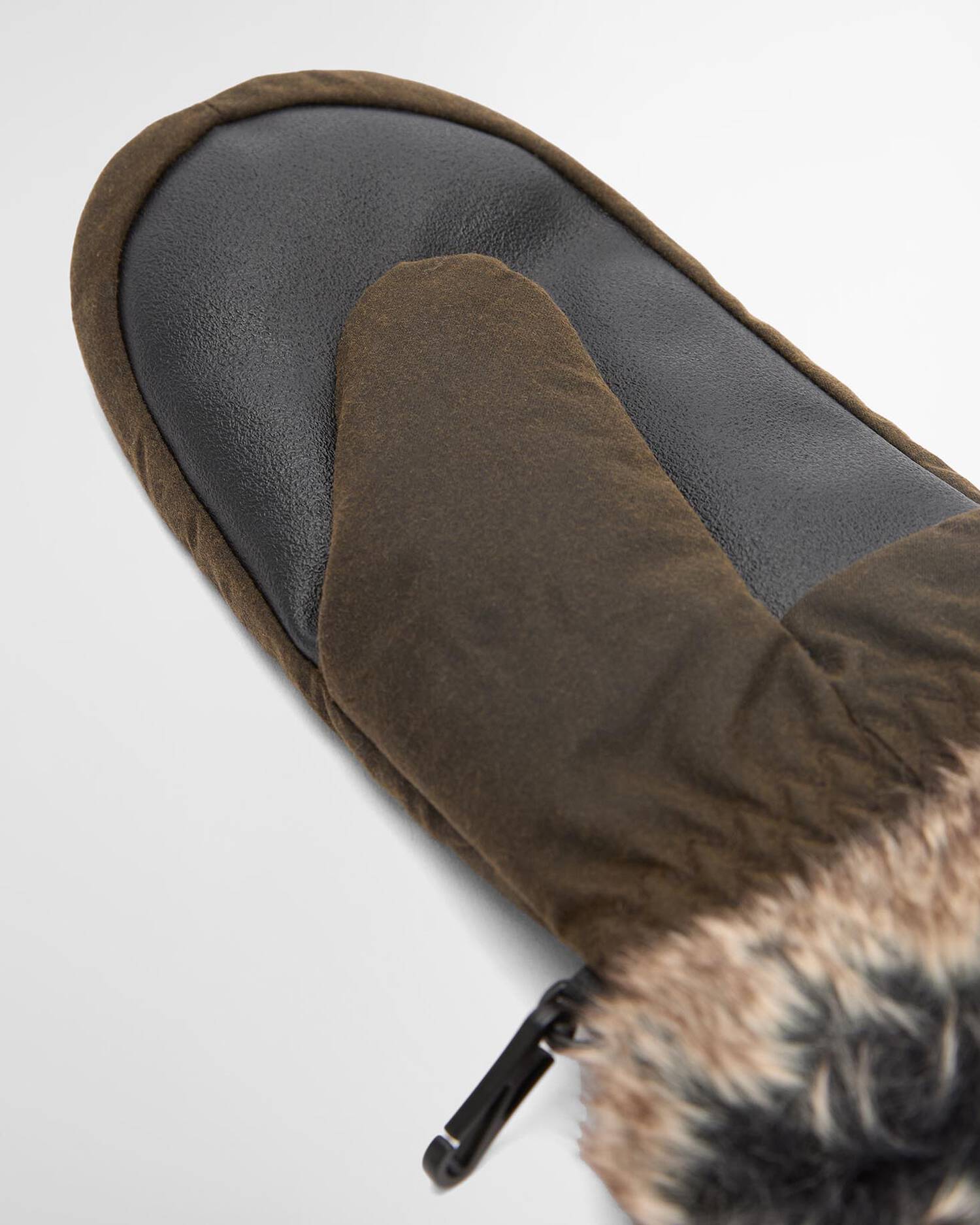 Barbour Fur Trim Mitt Gloves