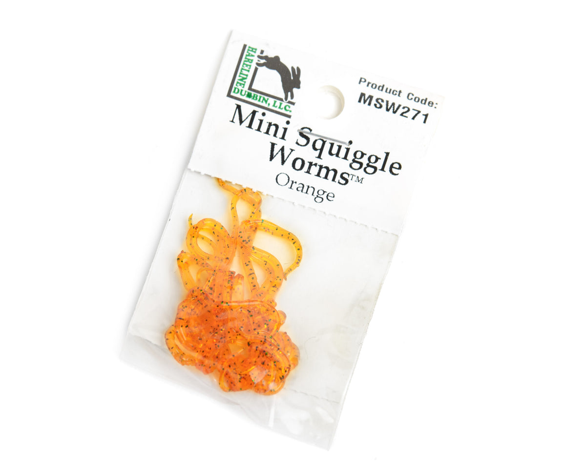 Mini Squiggle Worms - Taperat Squirmy-material för Flugbindning