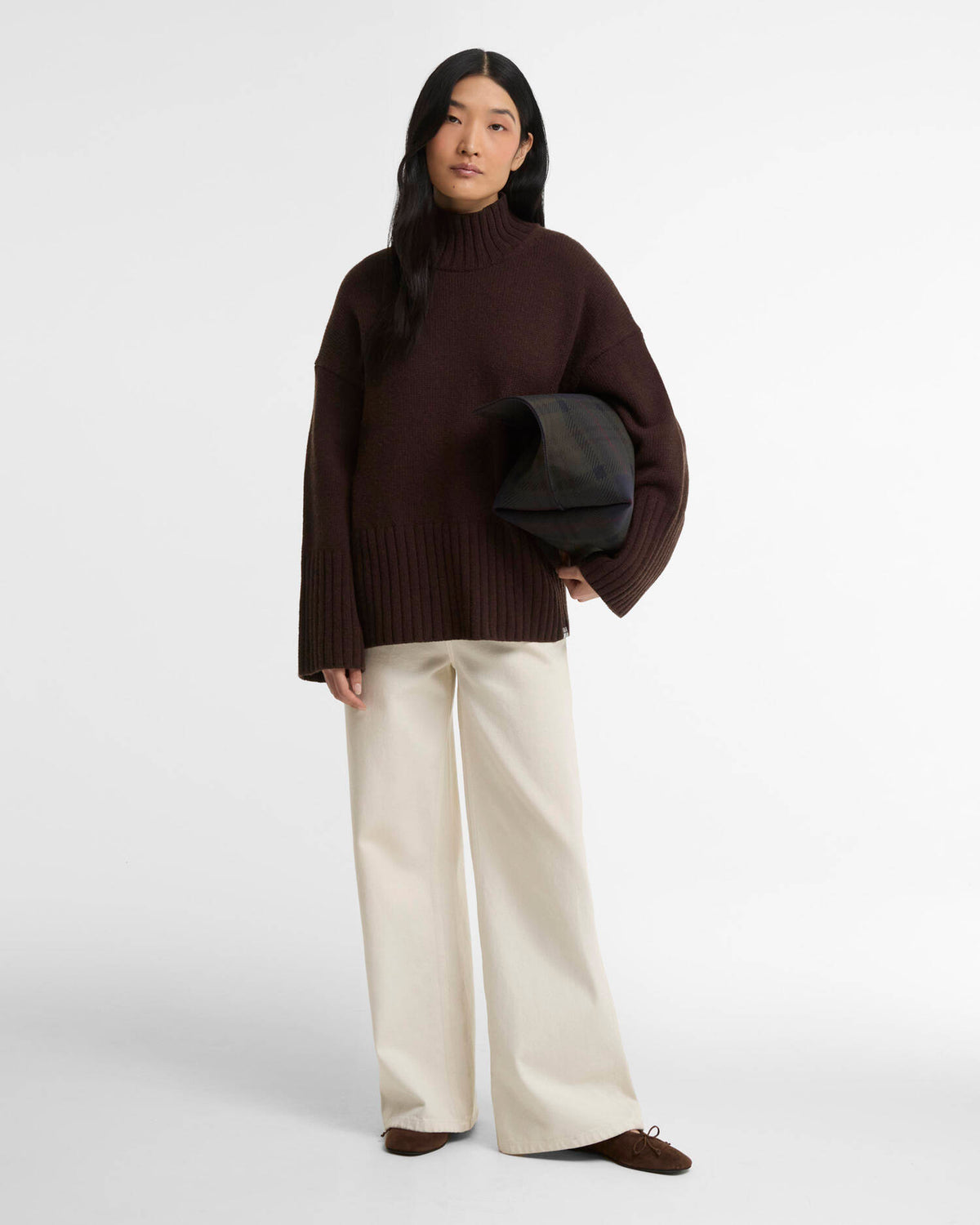 Barbour May Knitted Jumper - Stickad Tröja med Hög Krage för Dam