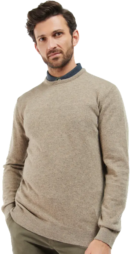 Essential Lambswool Crew Neck, Herr - Stickad tröja